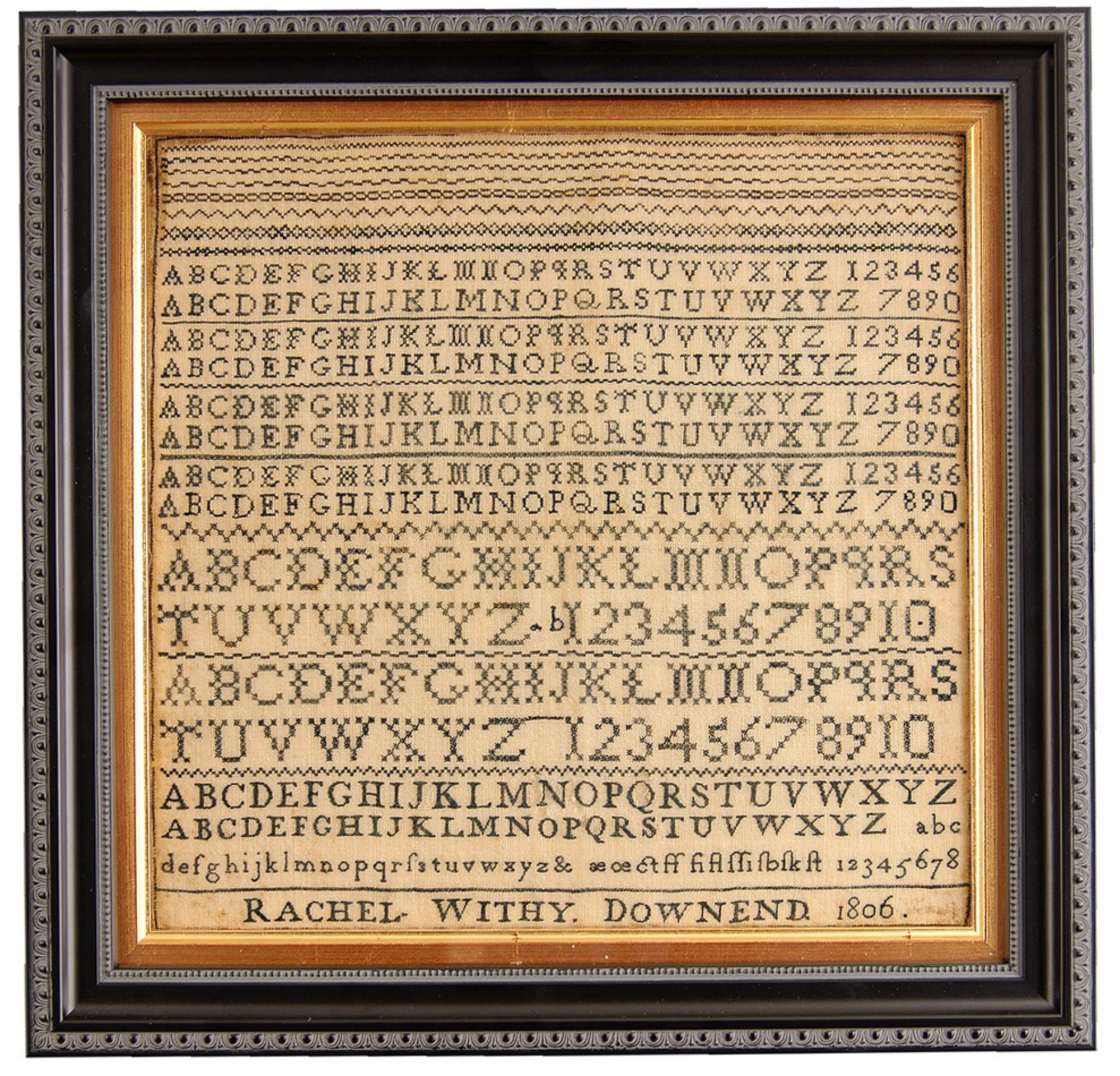 Sampler by Rachel Withy, 1806