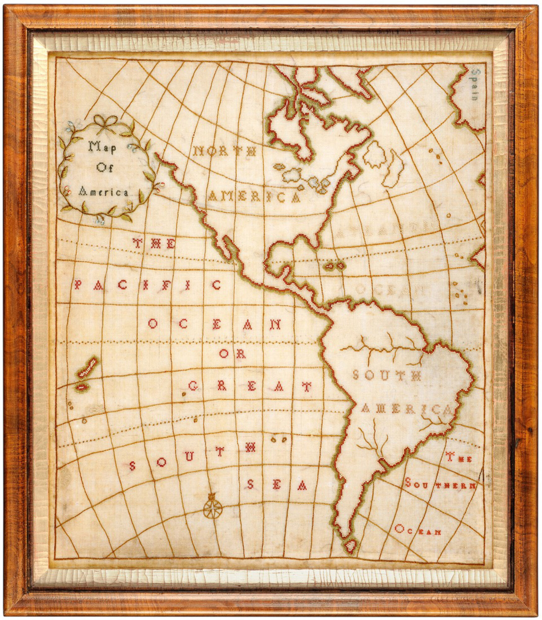 Map Sampler of America 1830