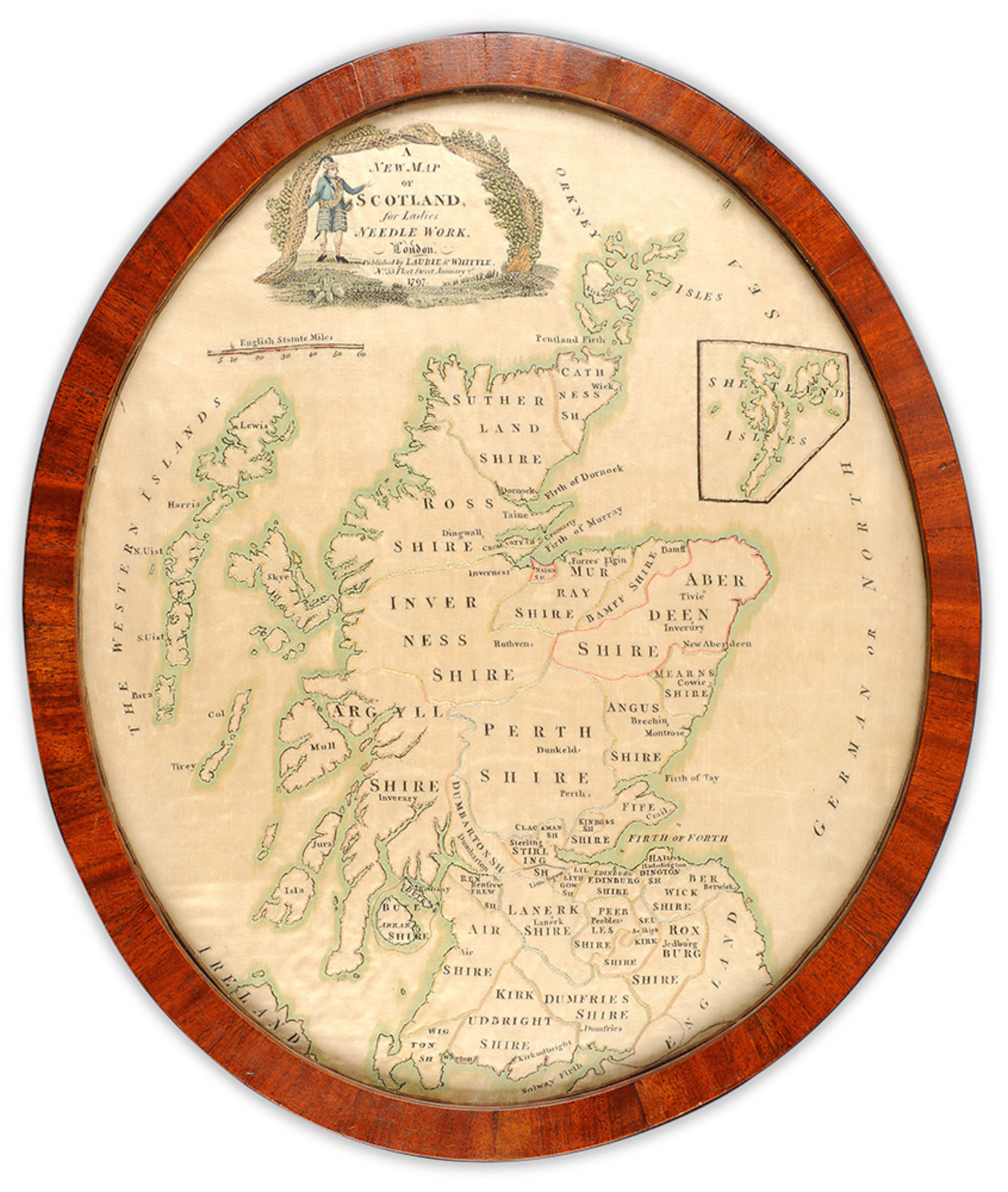 A New Map of Scotland for Ladies Needlework